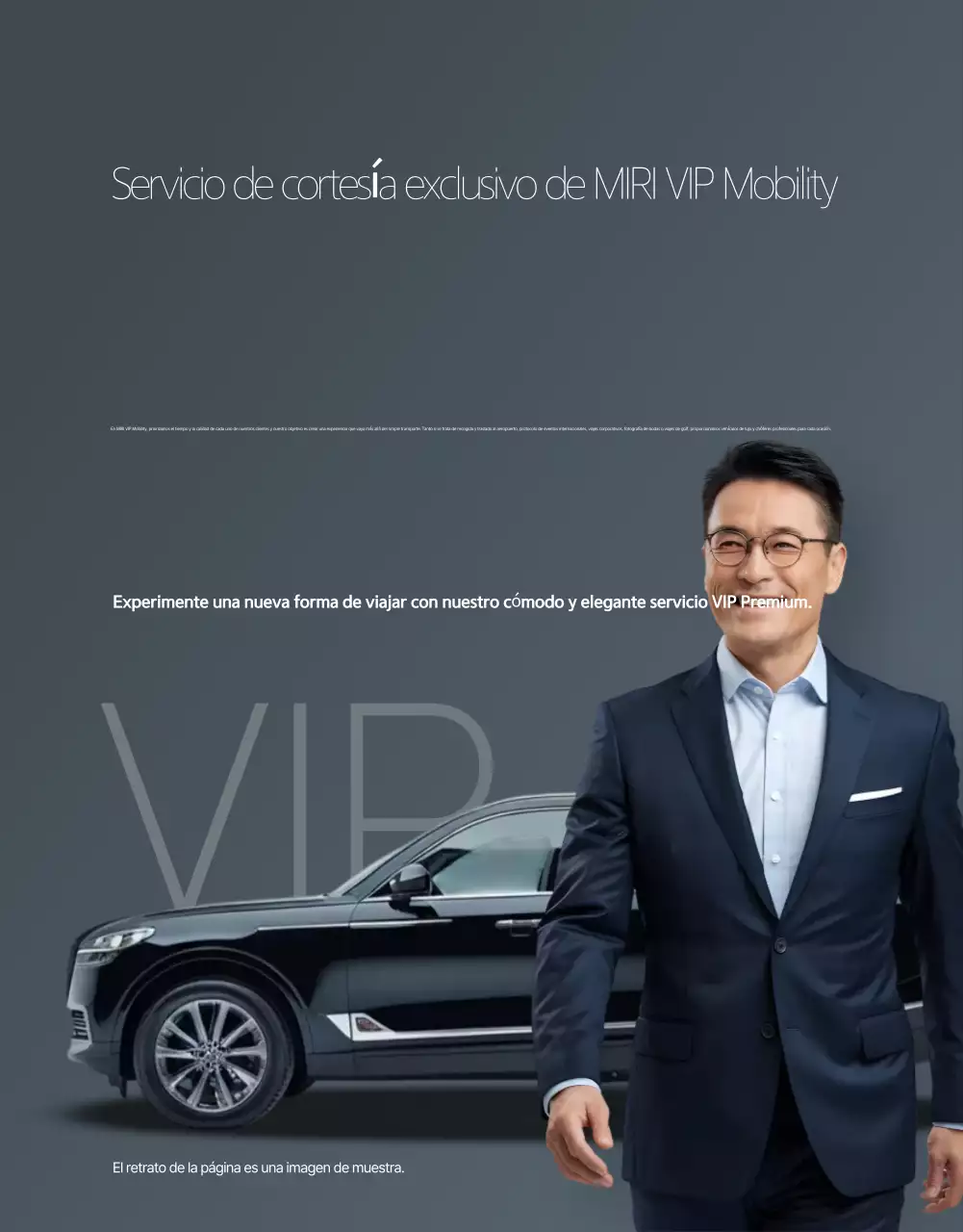 Promoción de movilidad de lujo gris