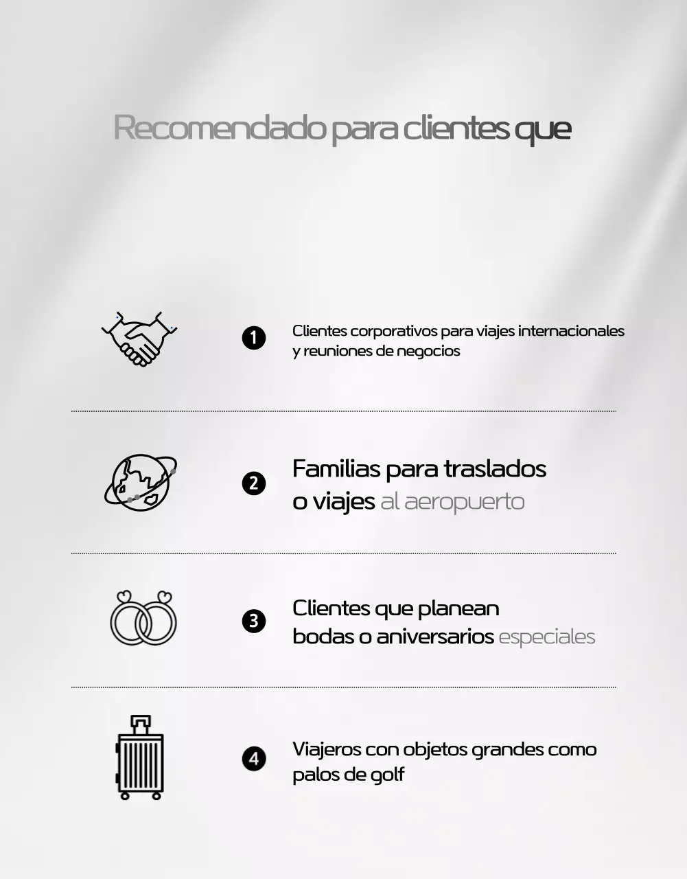 Anuncio de movilidad de lujo negra