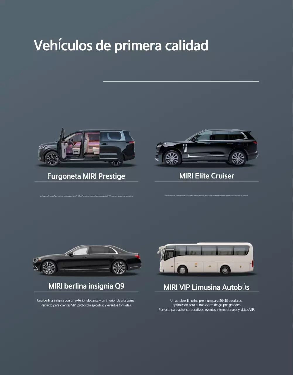 Promoción de movilidad de lujo gris