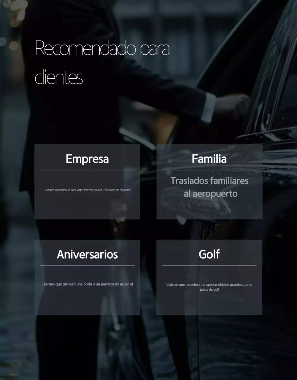 Promoción de movilidad de lujo gris