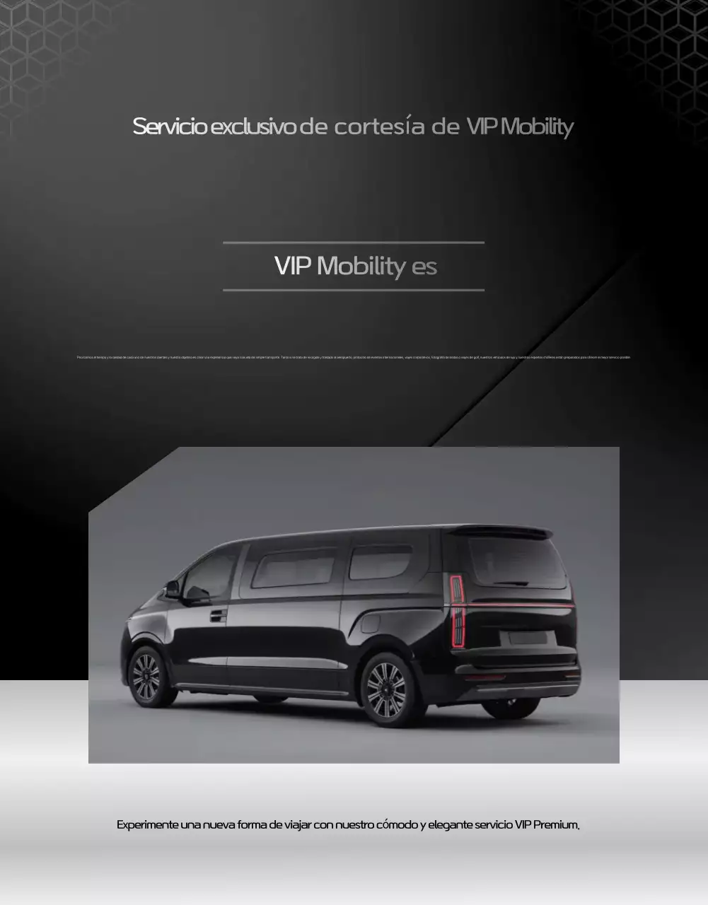 Anuncio de movilidad de lujo negra