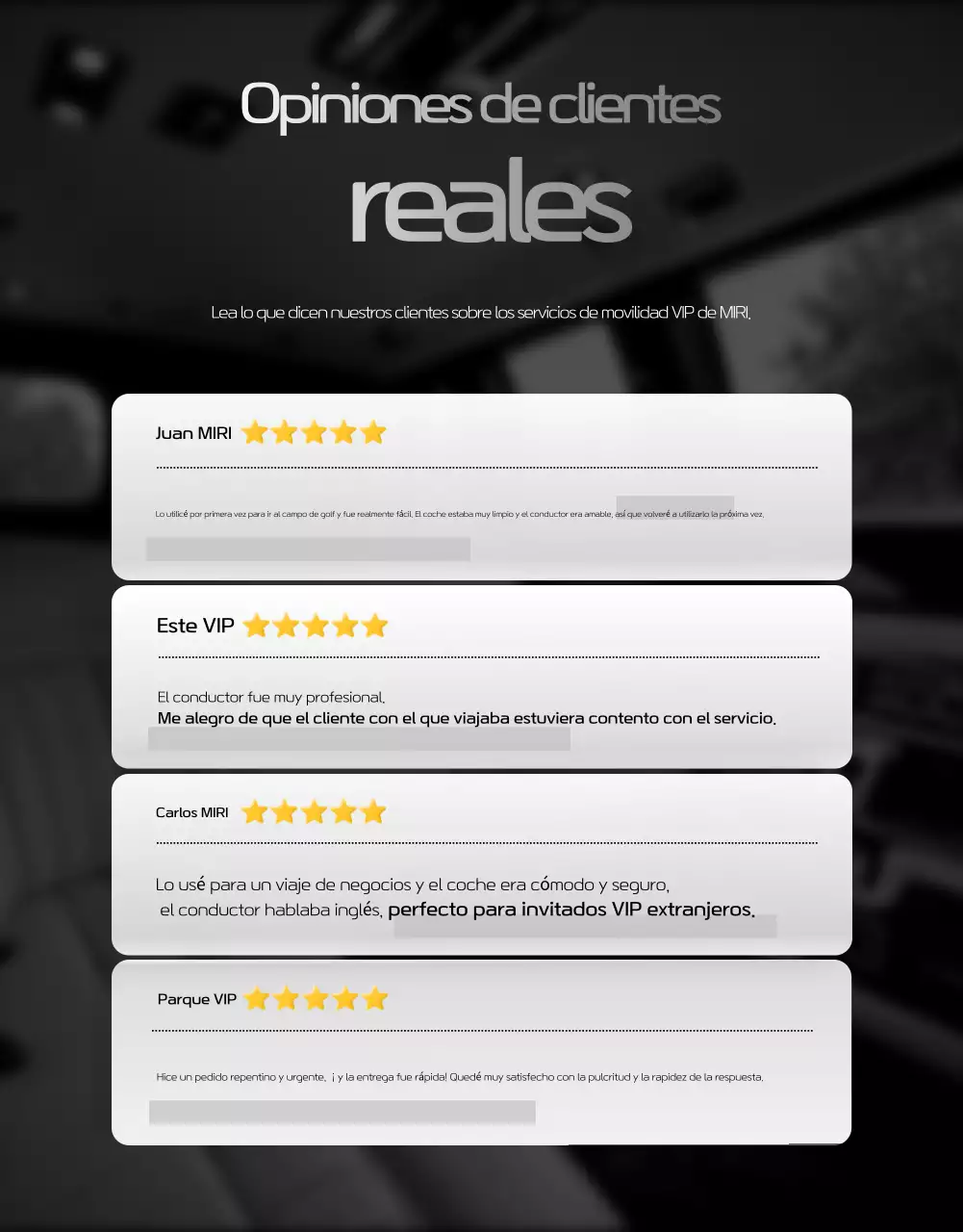 Anuncio de movilidad de lujo negra