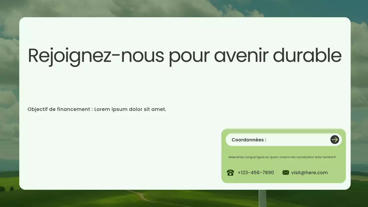 Présentation sur l'énergie verte et moderne
