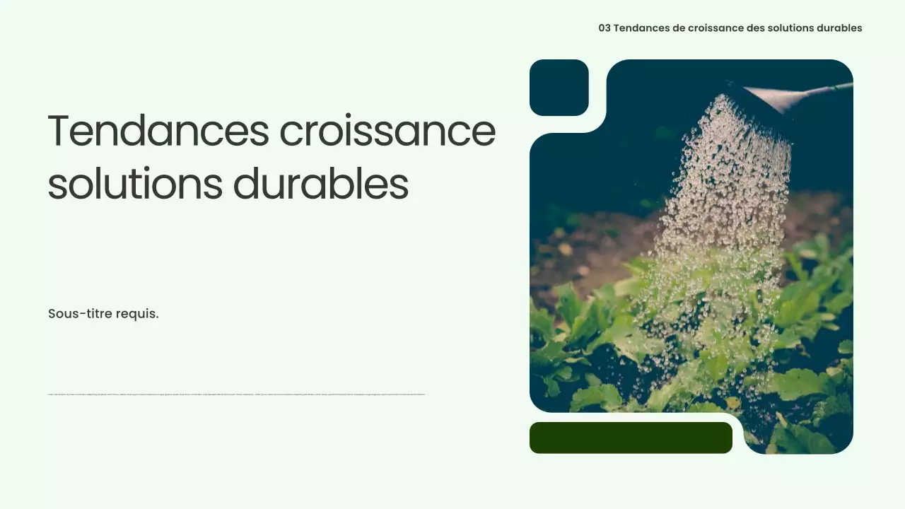 Présentation sur l'énergie verte et moderne