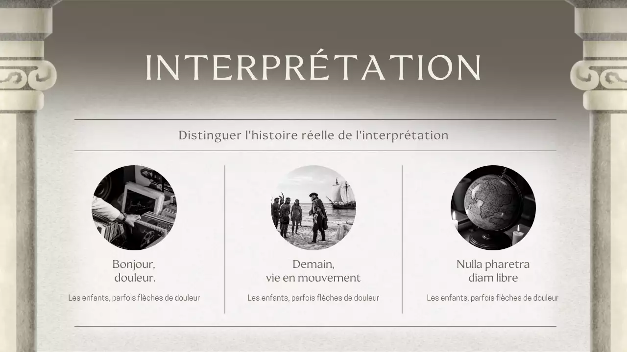 Présentation de la conférence historique classique grise