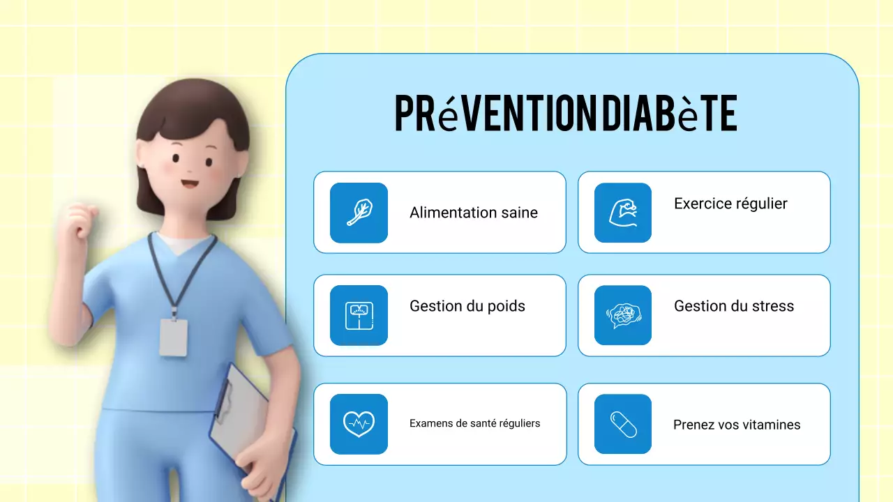 Présentation Blue Modern 3D sur la santé et la prévention des maladies