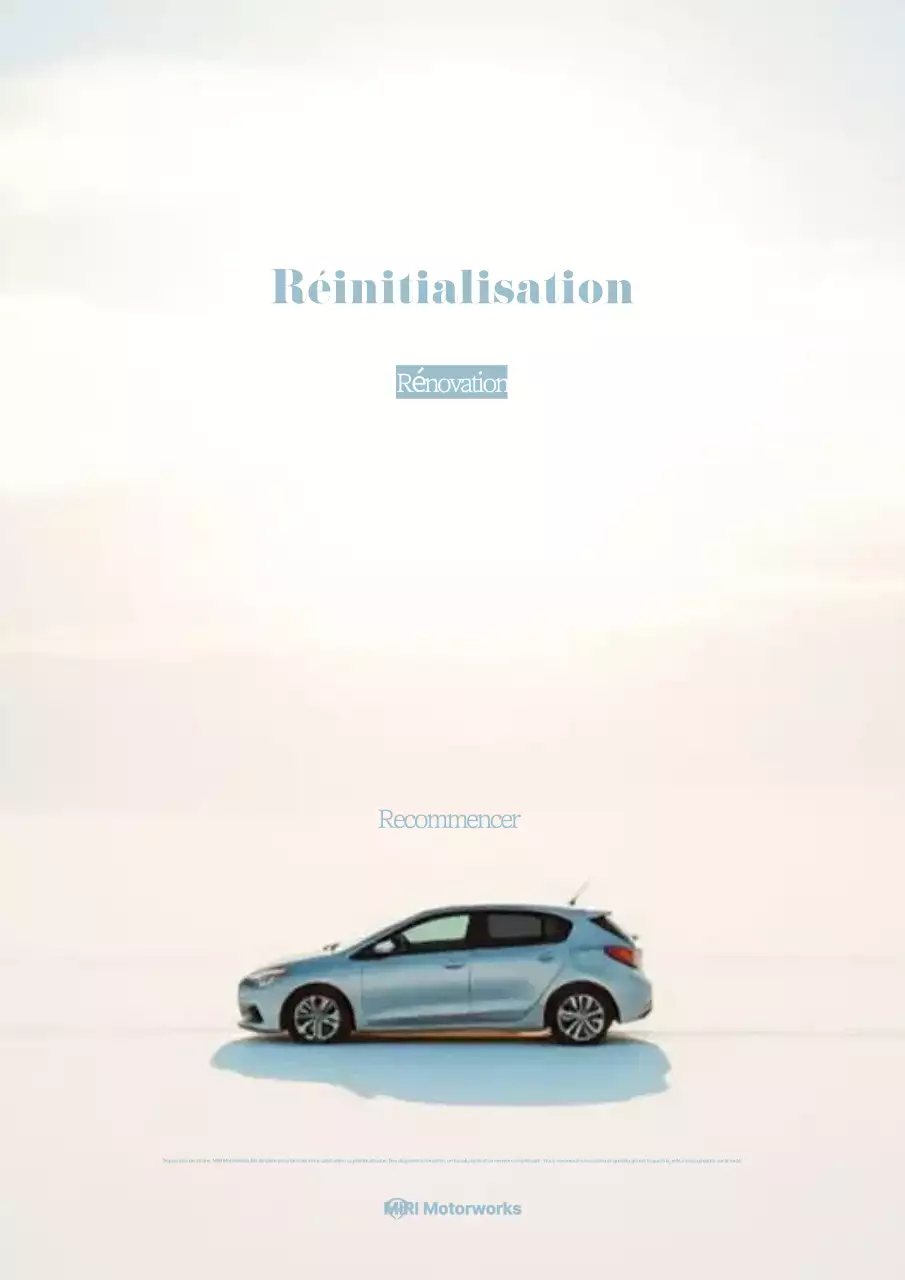 Publicité pour une voiture moderne bleu ciel