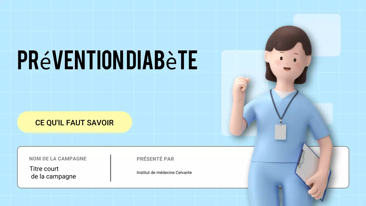 Présentation Blue Modern 3D sur la santé et la prévention des maladies