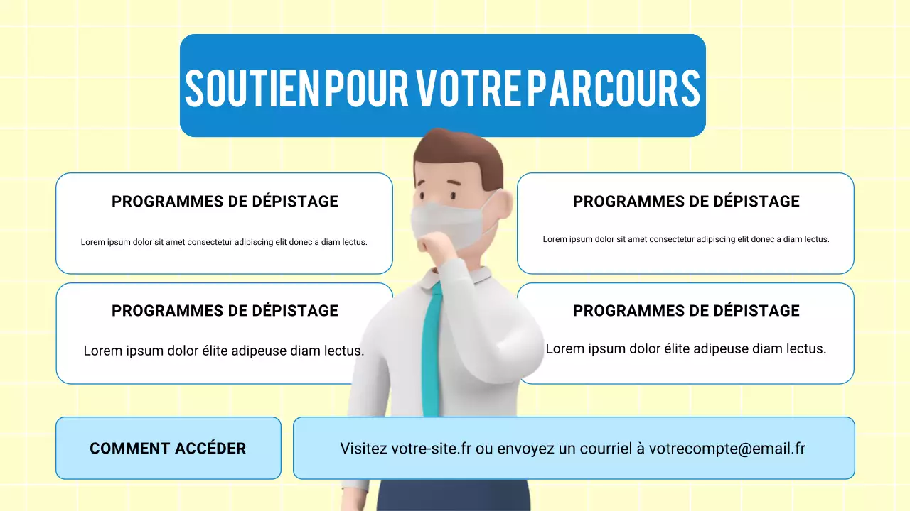 Présentation Blue Modern 3D sur la santé et la prévention des maladies