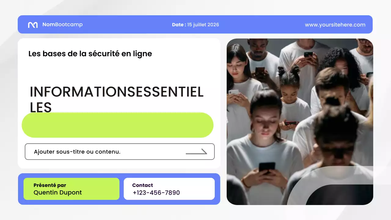 Présentation du guide de sécurité moderne bleu