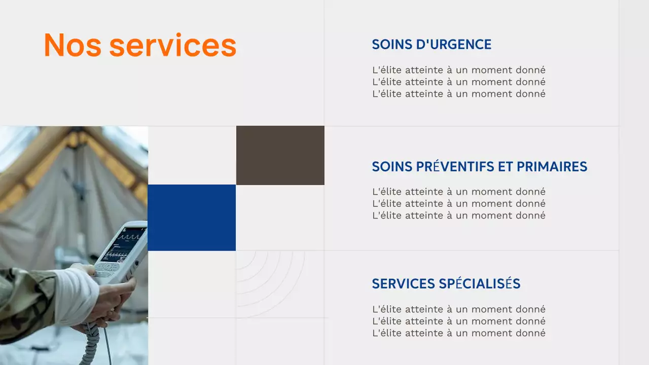 Présentation publicitaire Orange Modern Healthcare