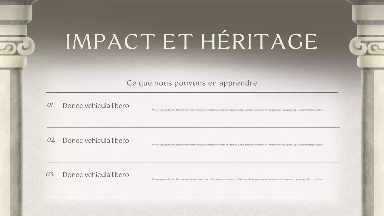 Présentation de la conférence historique classique grise