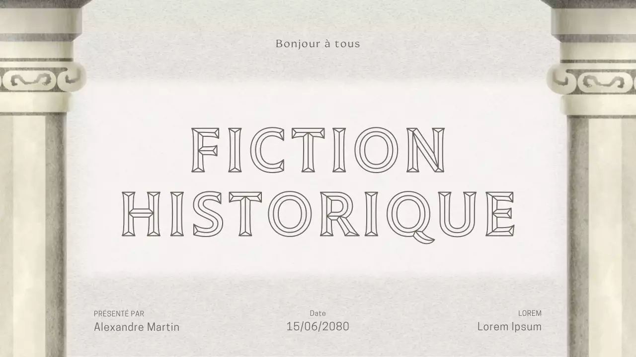 Présentation de la conférence historique classique grise