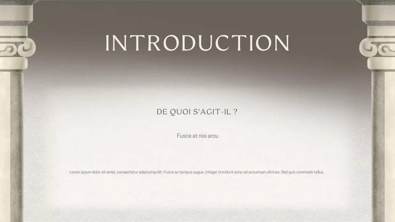 Présentation de la conférence historique classique grise