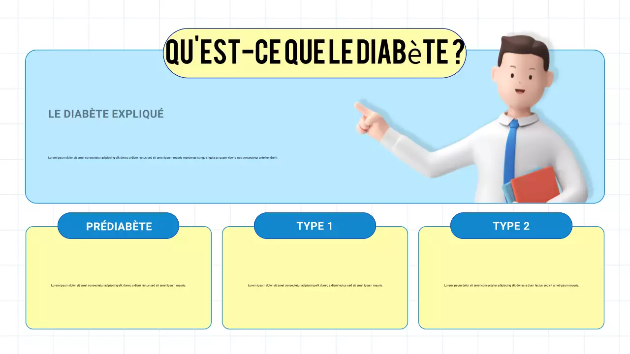 Présentation Blue Modern 3D sur la santé et la prévention des maladies