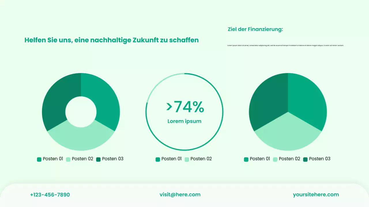 Grüne moderne Startups Pitch Deck Präsentation