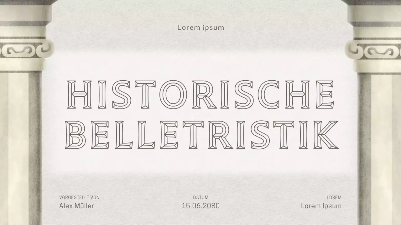 Graue klassische historische Vorlesungspräsentation