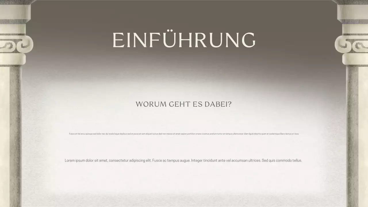 Graue klassische historische Vorlesungspräsentation