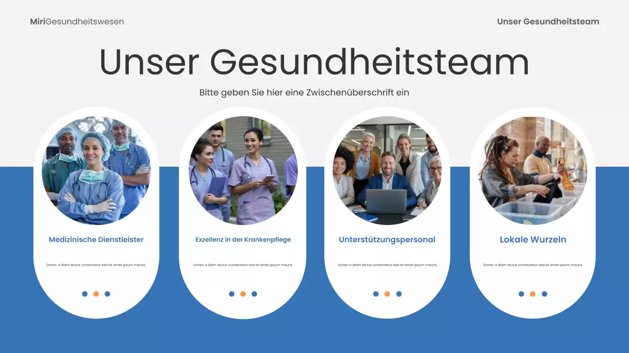 Blaue moderne Gesundheitspräsentation