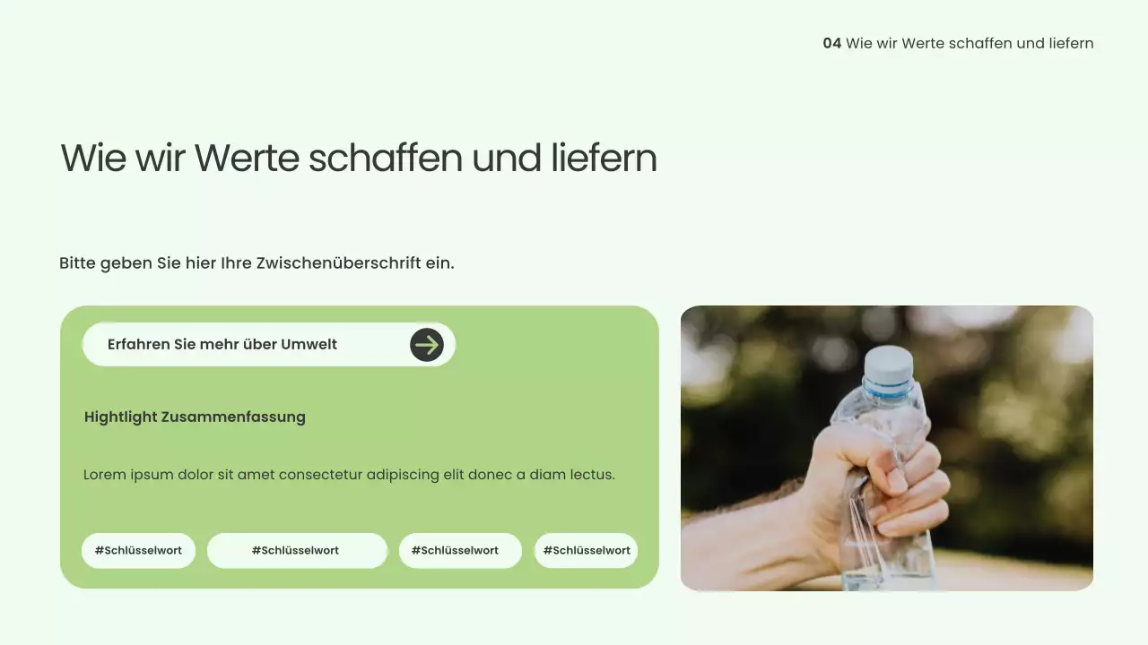 Grüne moderne Energie Präsentation