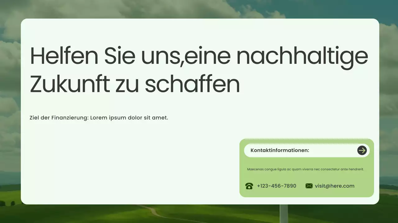 Grüne moderne Energie Präsentation