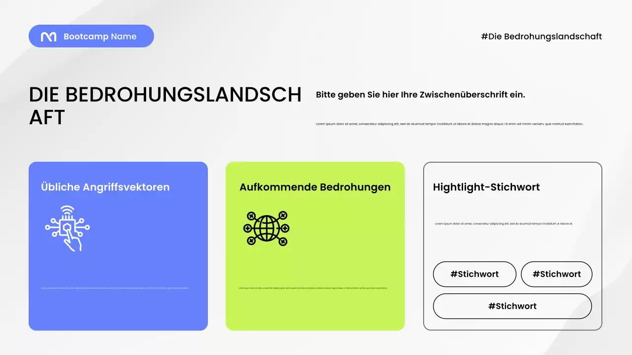 Blauer moderner Sicherheitsleitfaden – Präsentation