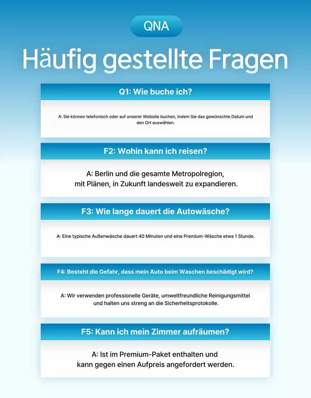 Blaue moderne Autopflege-Werbung