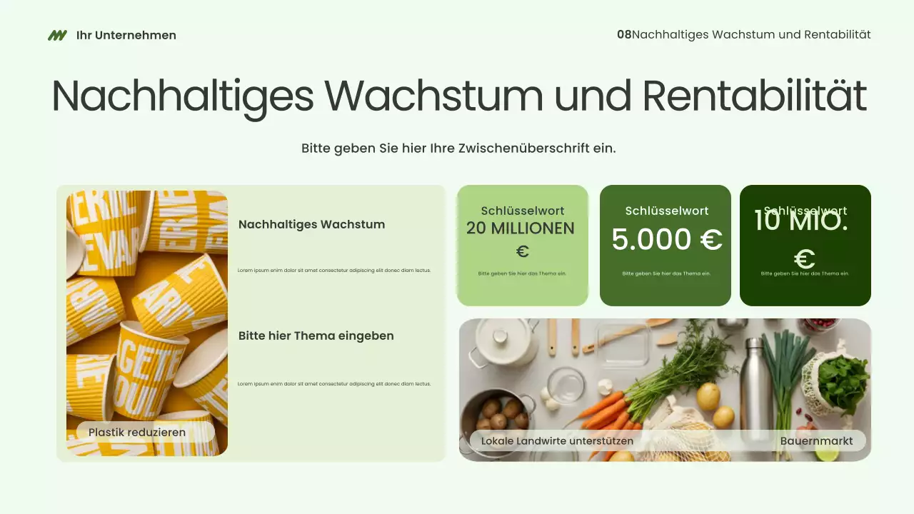 Grüne moderne Energie Präsentation