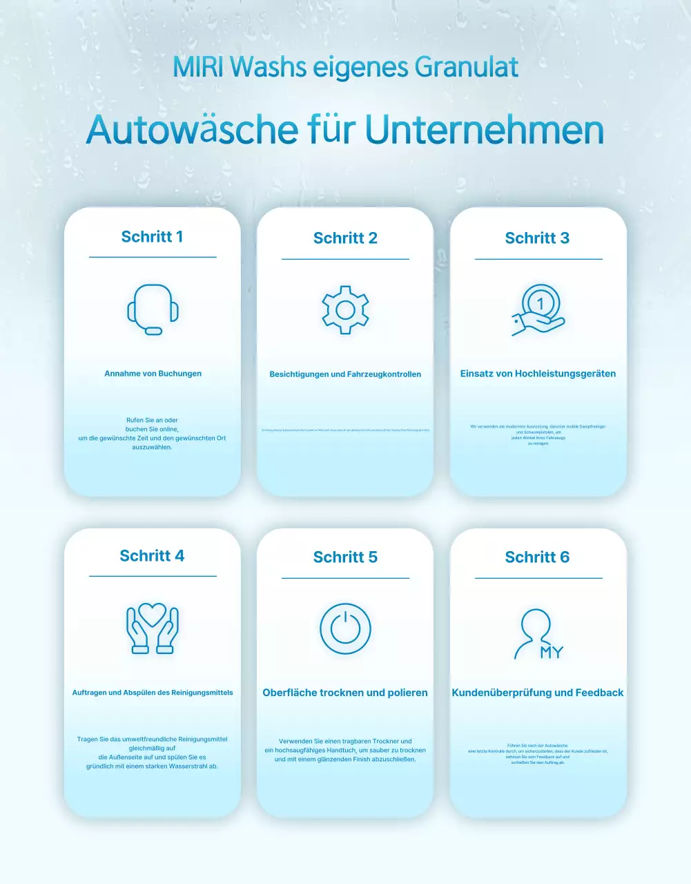 Blaue moderne Autopflege-Werbung