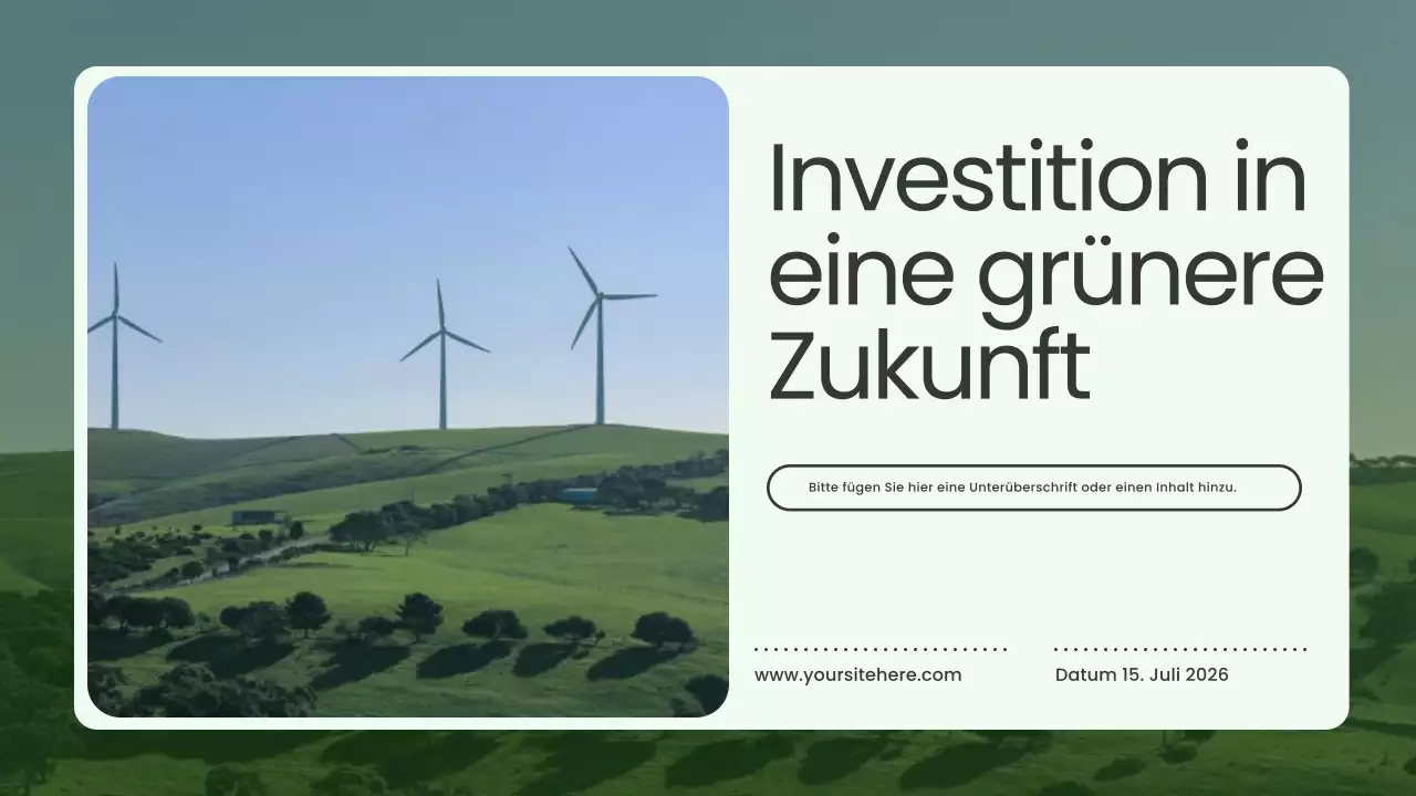 Grüne moderne Energie Präsentation