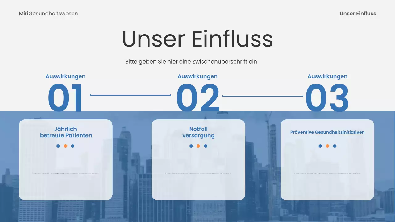 Blaue moderne Gesundheitspräsentation