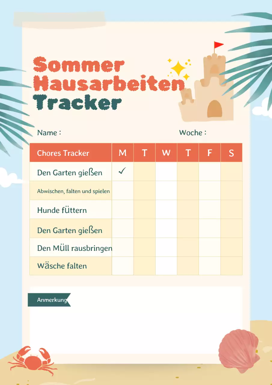 Orange Retro-Hausaufgabenplaner Poster