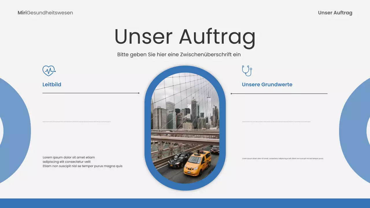 Blaue moderne Gesundheitspräsentation