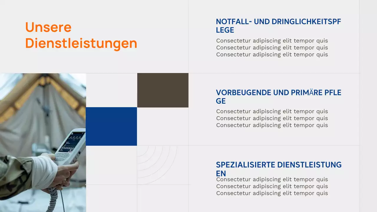 Orange Modern Healthcare-Werbung Präsentation