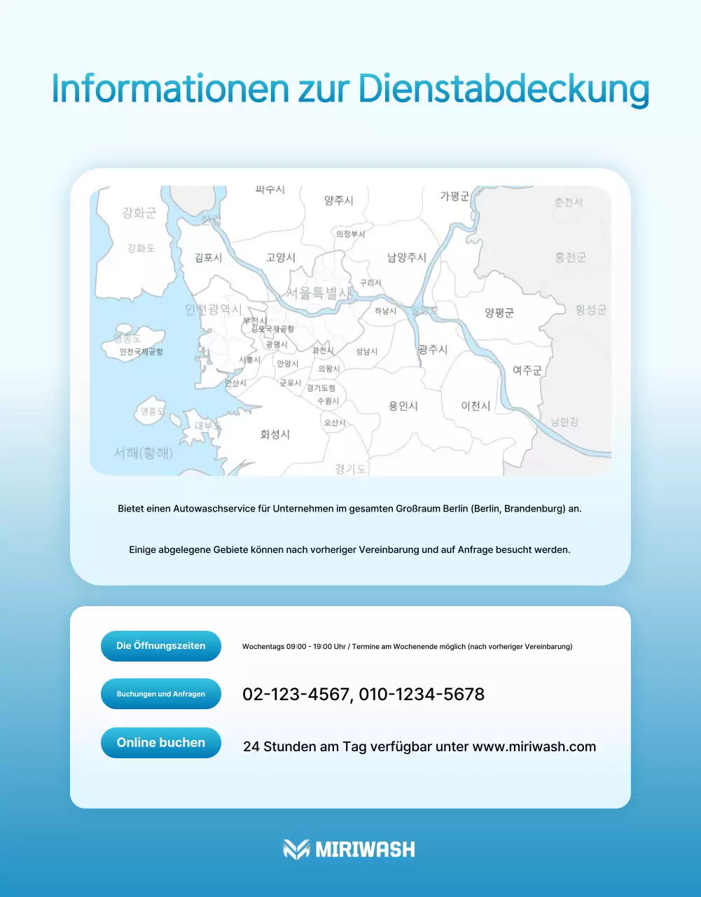 Blaue moderne Autopflege-Werbung