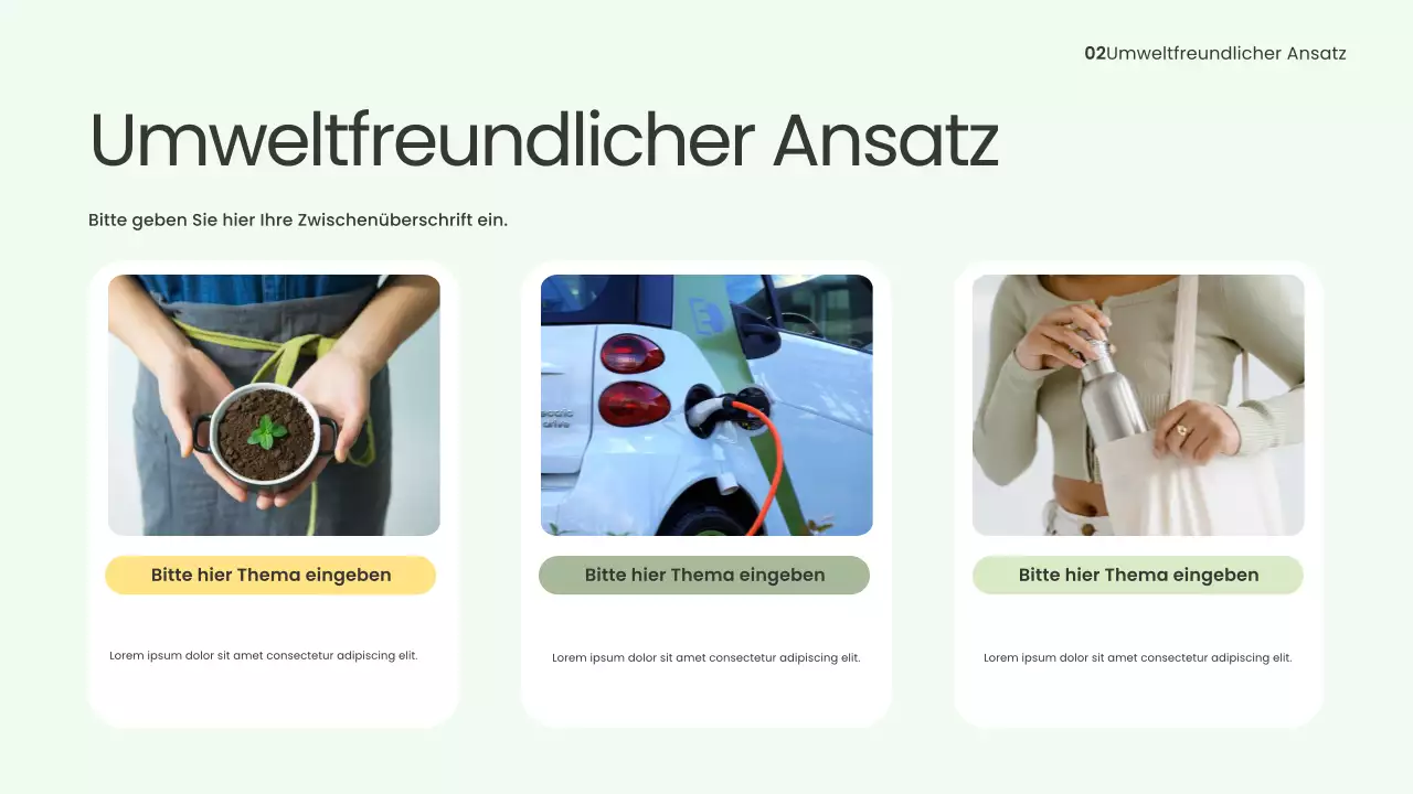 Grüne moderne Energie Präsentation