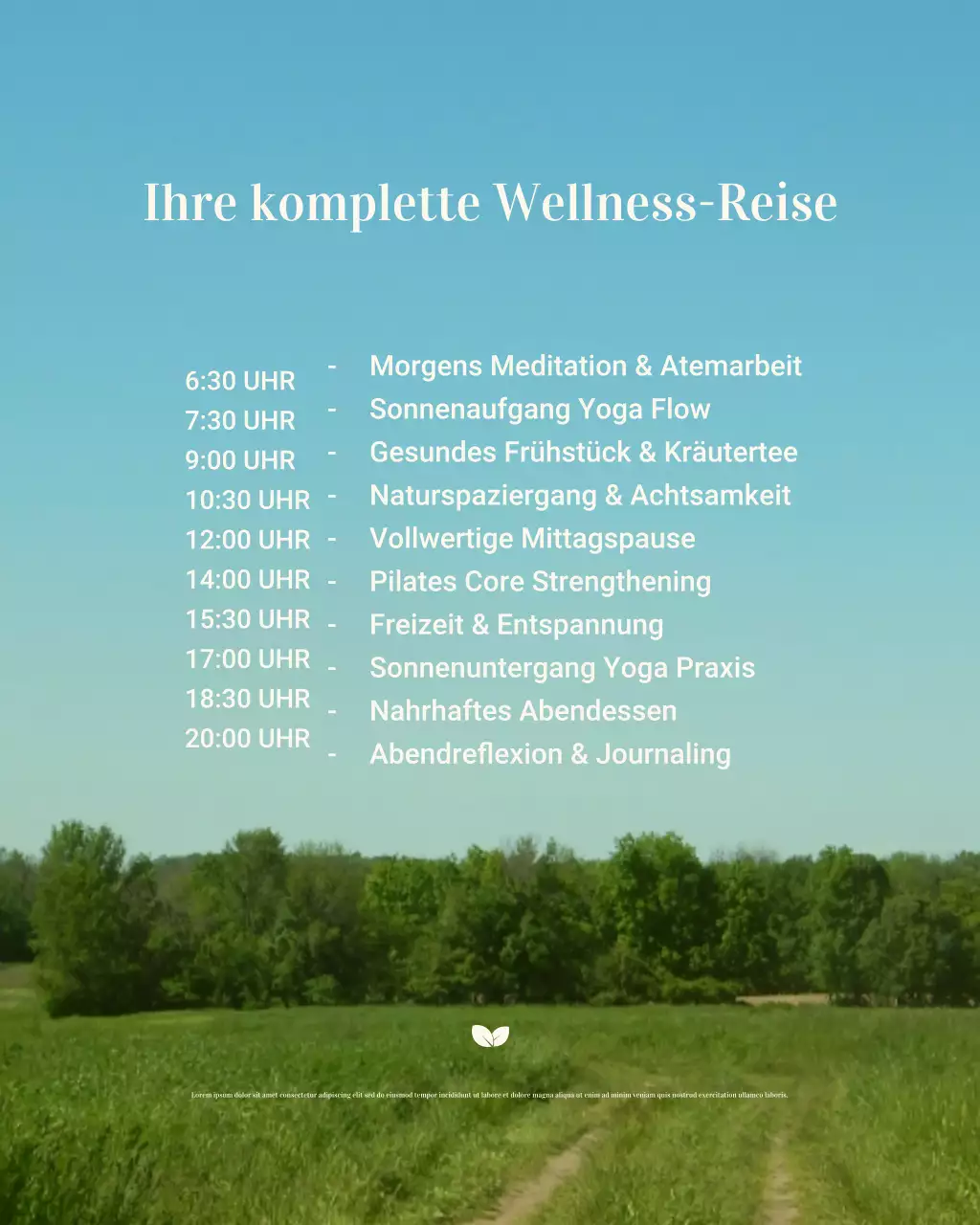 Blue Minimal Wellness Schedule Instagram-Beitrag