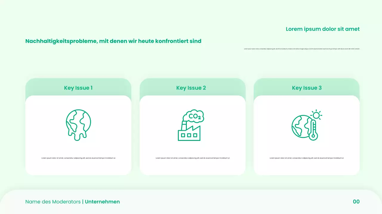 Grüne moderne Startups Pitch Deck Präsentation