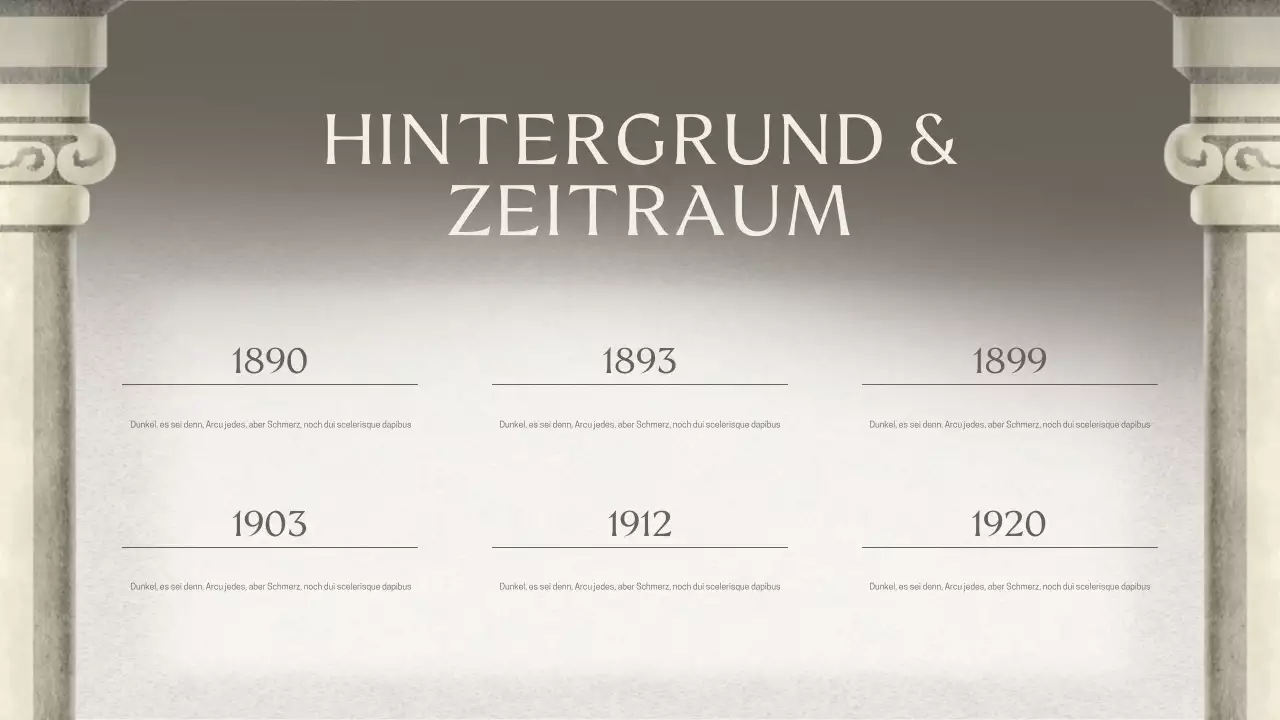 Graue klassische historische Vorlesungspräsentation