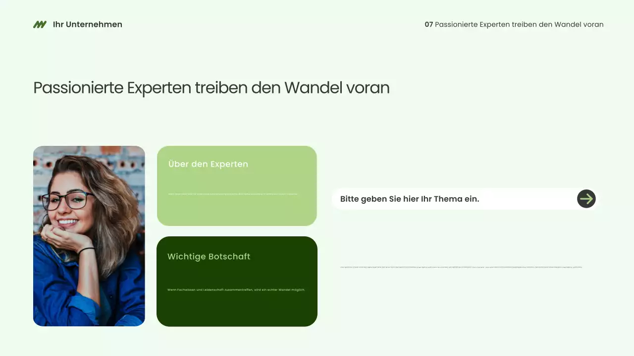 Grüne moderne Energie Präsentation