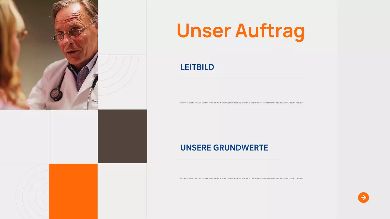 Orange Modern Healthcare-Werbung Präsentation