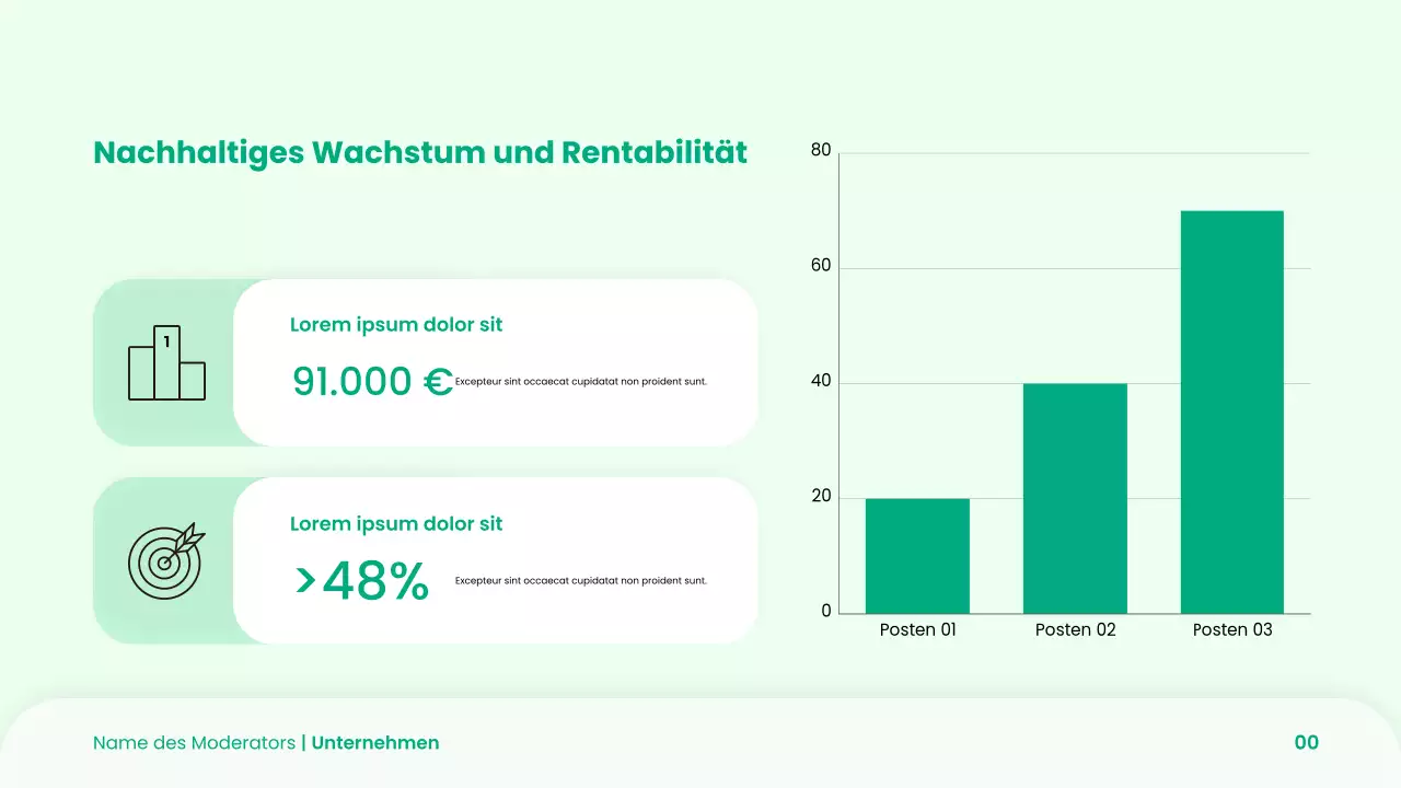 Grüne moderne Startups Pitch Deck Präsentation
