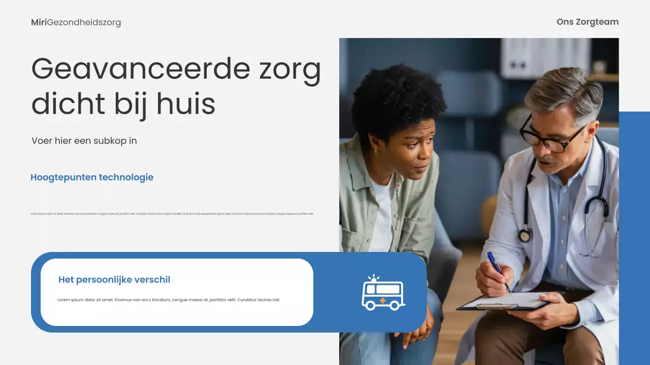 Presentatie Blauwe Moderne Gezondheidszorg