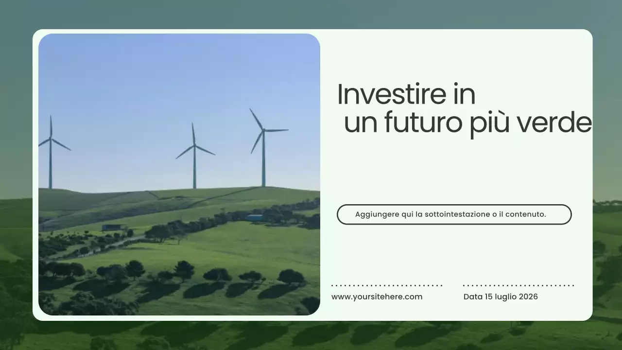Presentazione sull'energia verde moderna