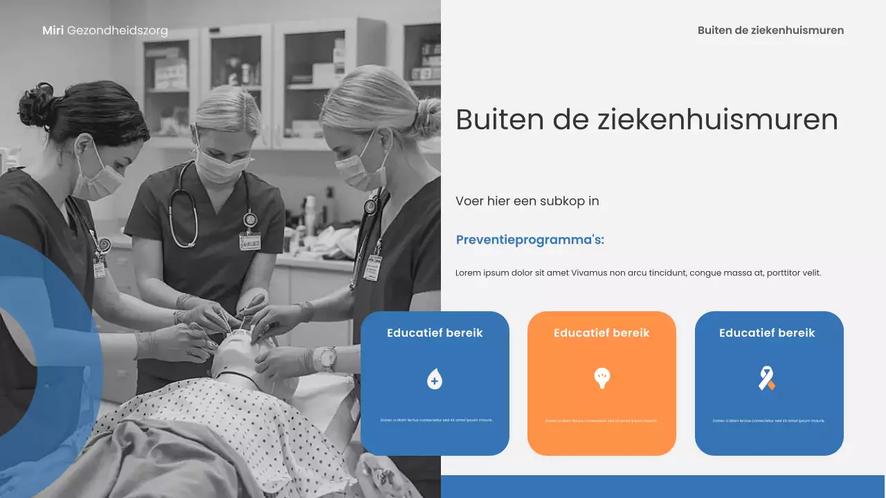Presentatie Blauwe Moderne Gezondheidszorg