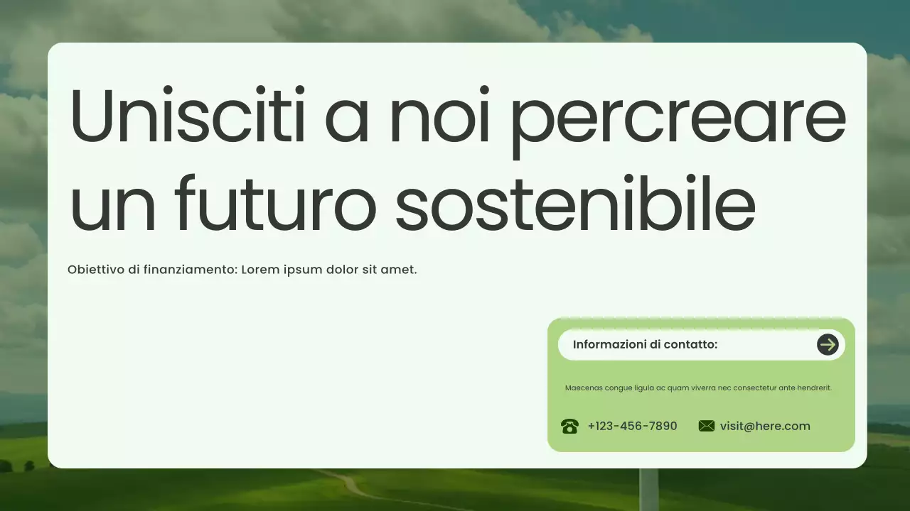 Presentazione sull'energia verde moderna
