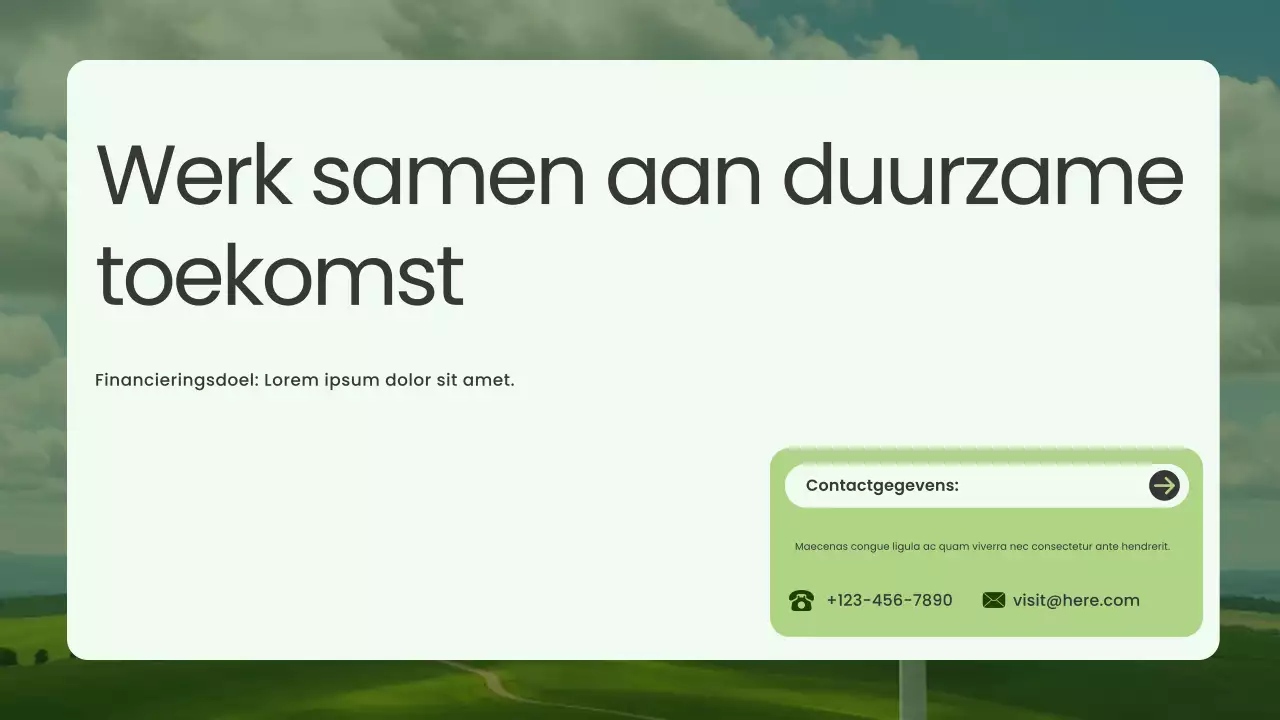 Presentatie over groene moderne energie