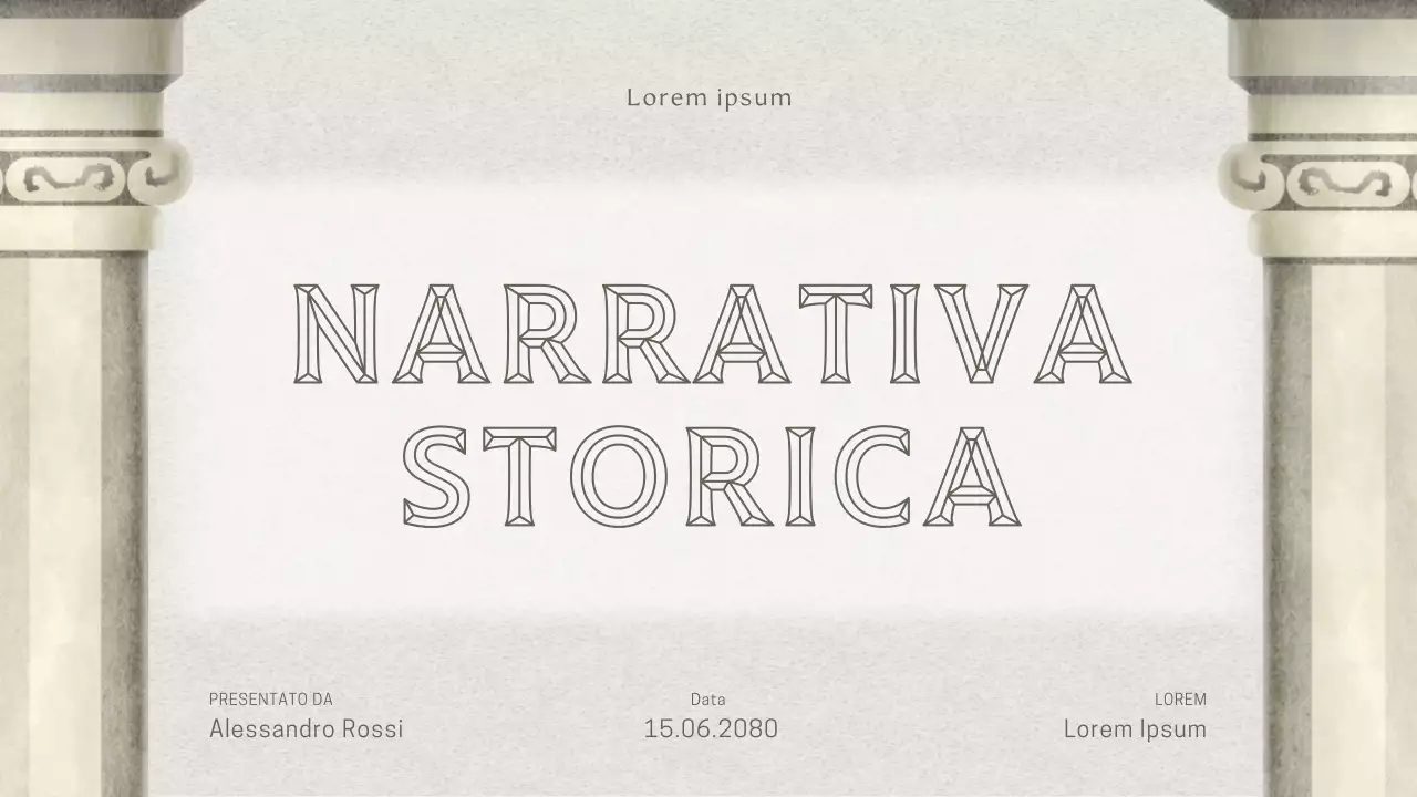 Presentazione della lezione storica classica di Grey