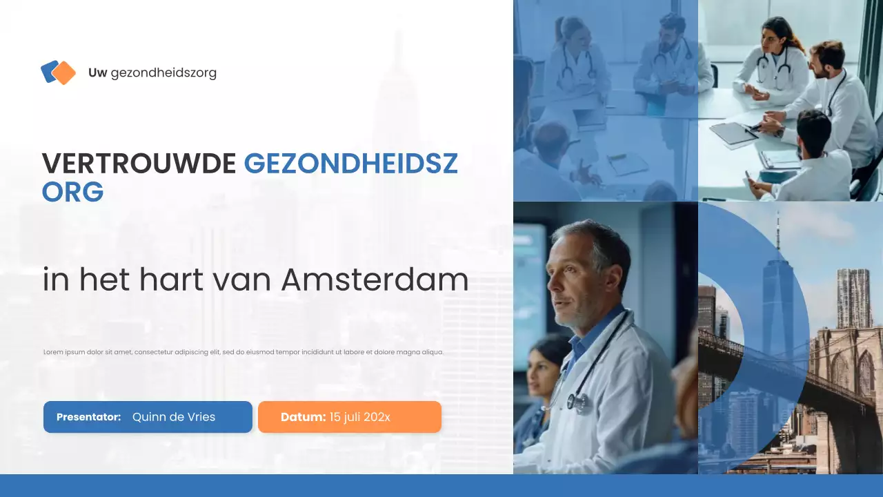 Presentatie Blauwe Moderne Gezondheidszorg