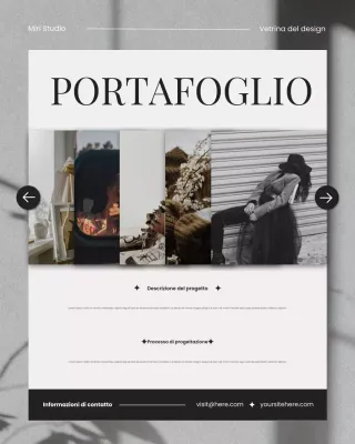 Post Instagram della vetrina del portfolio moderno grigio